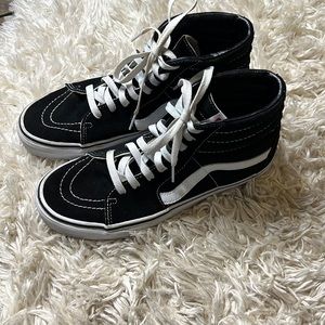 Black high-top vans